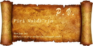 Piri Valéria névjegykártya