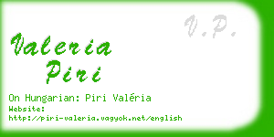 valeria piri business card